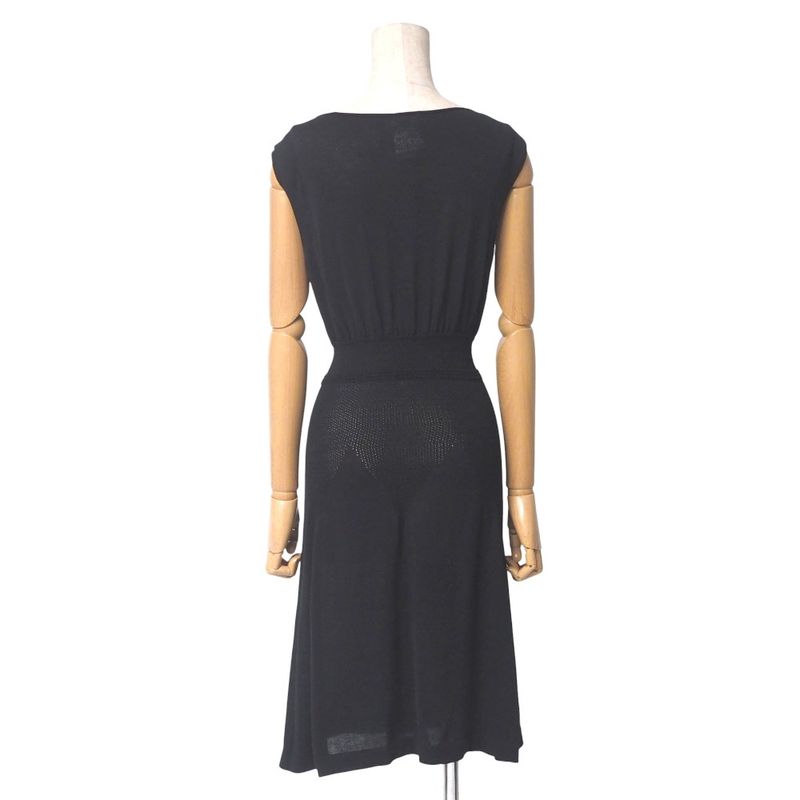 Chanel Dress Size 38 Coco Button Sleeveless Knit P40 Made In Italy 20250515
