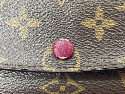 Louis Vuitton Monogram Portefeuille Emilie Zipper Long Wallet M41943 Brown ×