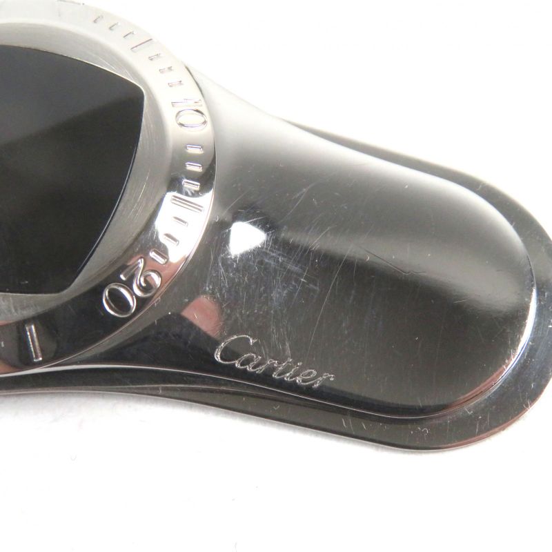 Cartier Pasha Sea Timer Stainless Steel Onyx Logo Engraved