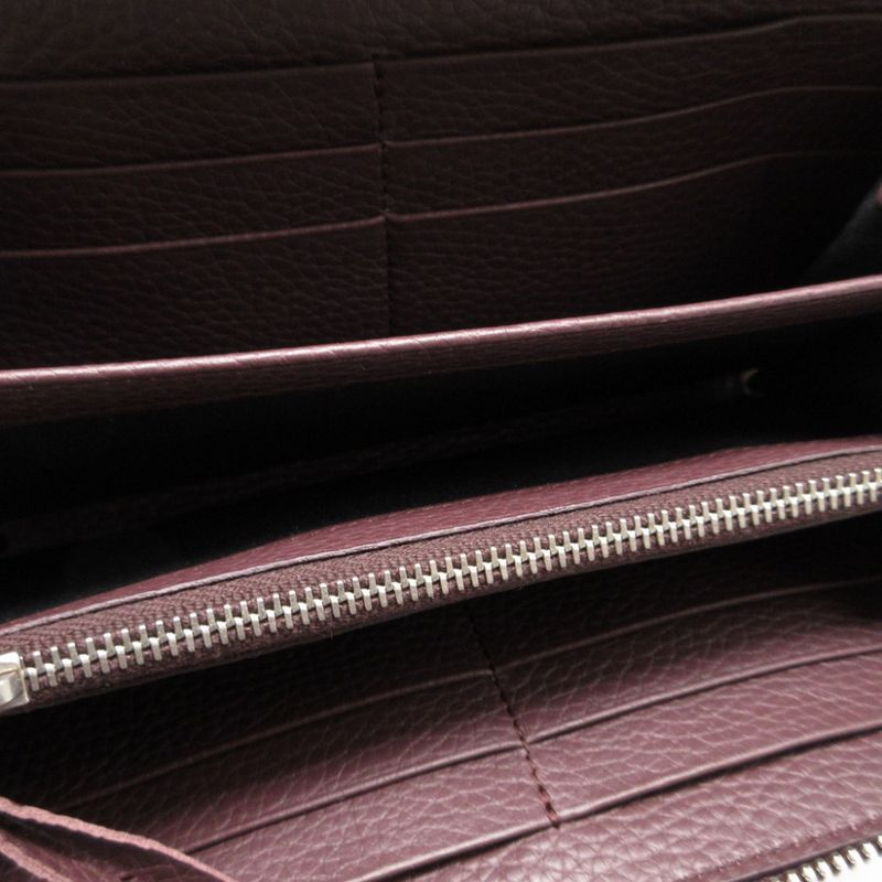 Balenciaga Blackout 443521 Leather Brown Round Zipper Long Wallet 1308 Balenciag