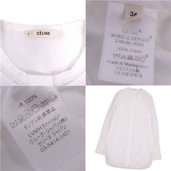 Celine Phoebe Period Shirt Blouse Long Sleeve Long