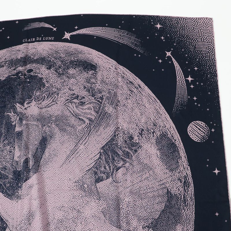 Hermes Carre Geant Clair DE LUNE Cles De Lune Cashmere Silk Large Scarf /