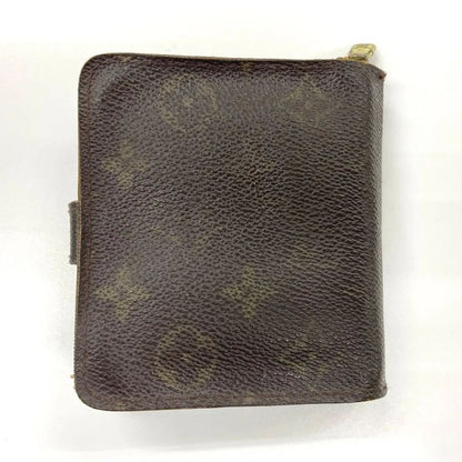 Louis Vuitton Monogram Compact Zipped Folding Wallet M61667 Brown Made In Spain
