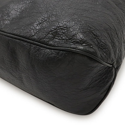 Balenciaga Tote Bag 2WAY Shoulder Bag Leather Black With Silver Hardware 298978