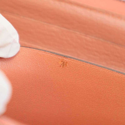 Hermes Azap Classic Round Zip Wallet Peach