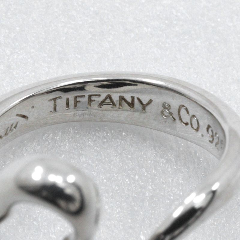 Tiffany & Co Open Heart Elsa Peretti Silver 925 Size 9 Ladies 4.7g Ring