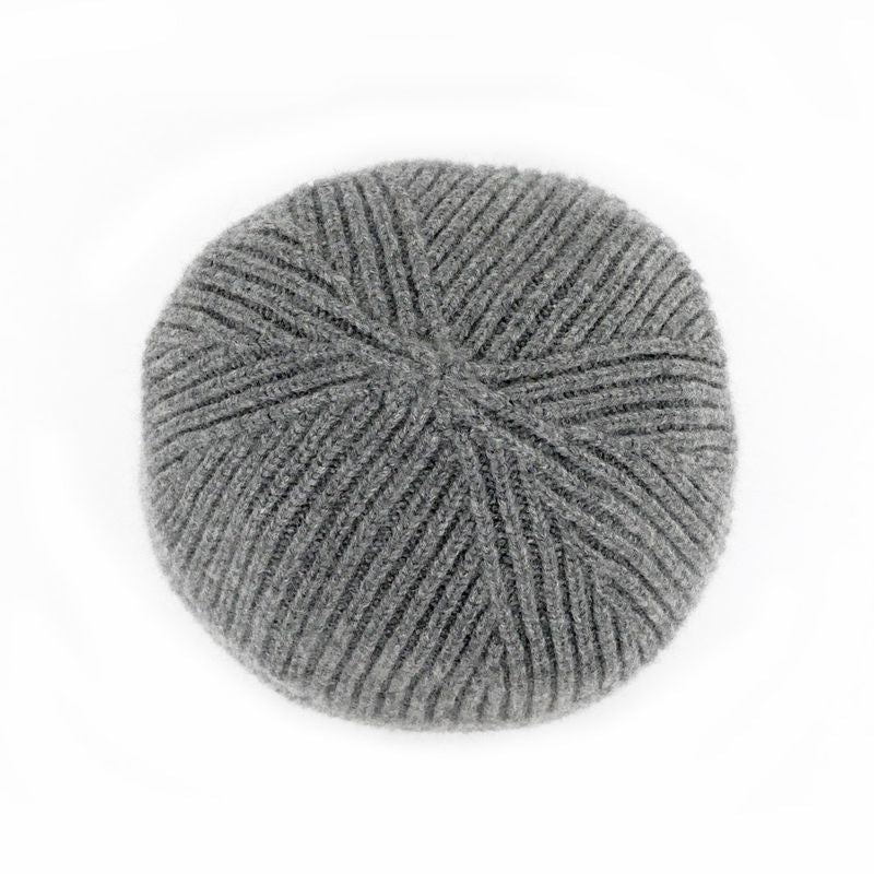 Hermes Knit Cap Heaven Charbon Flannel Gray - L Size Cashmere Hat Knit