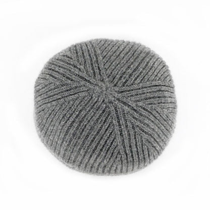 Hermes Knit Cap Heaven Charbon Flannel Gray - L Size Cashmere Hat Knit