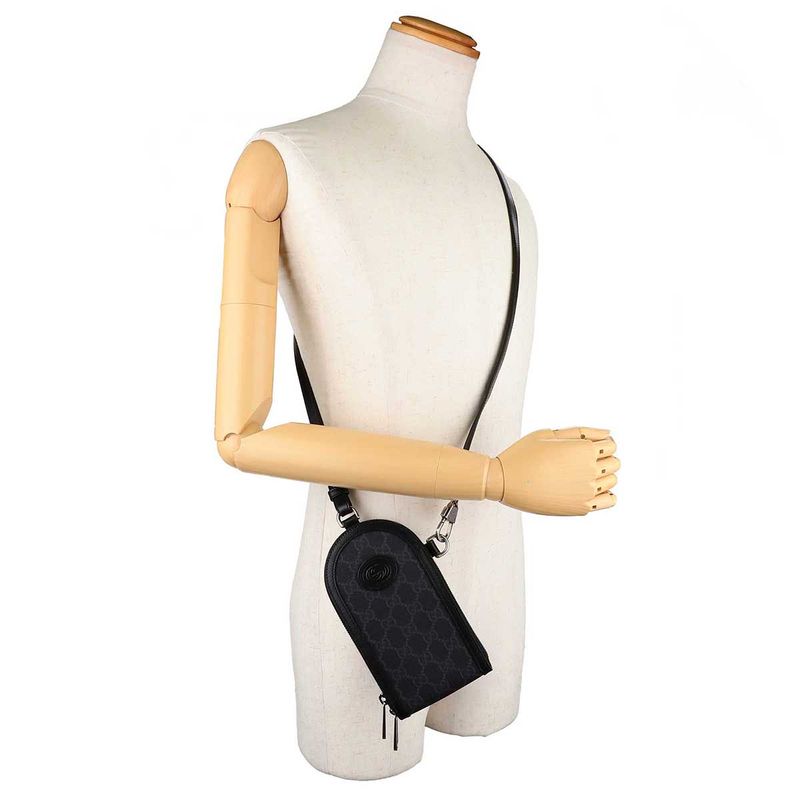 Gucci Shoulder Bag GG Supreme Black/gray