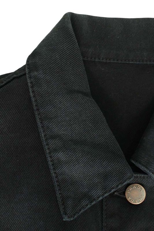 Prada Gfz019 Denim Short Jumpsuit Women 36S