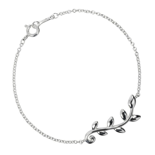 Tiffany & Co Olive Leaf 925 Silver Ladies 2.54g Bracelet
