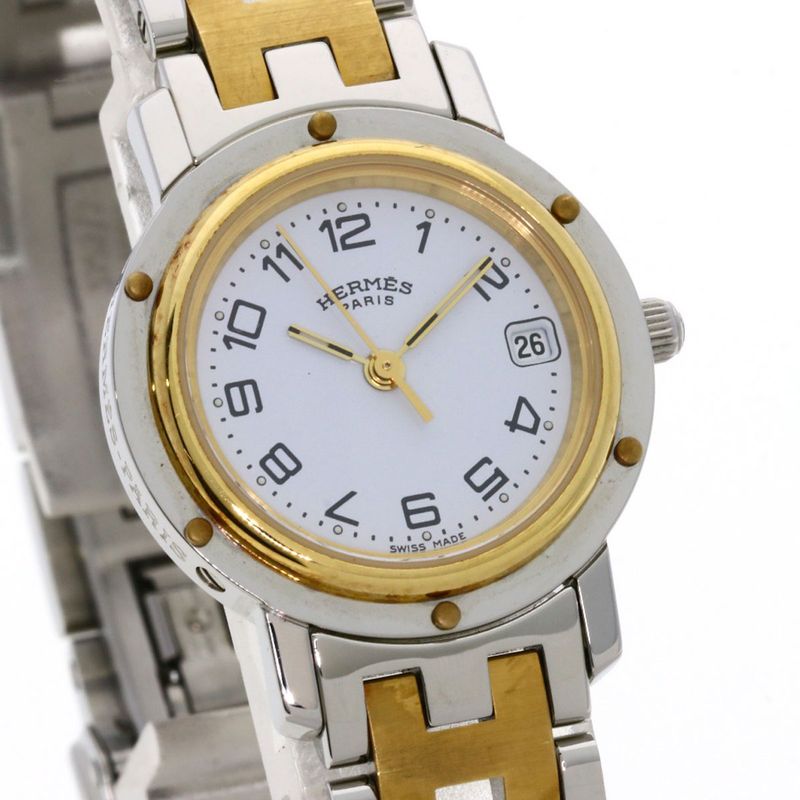 Hermes Cl4220 Clipper Watch SS Ssxgp Ladies