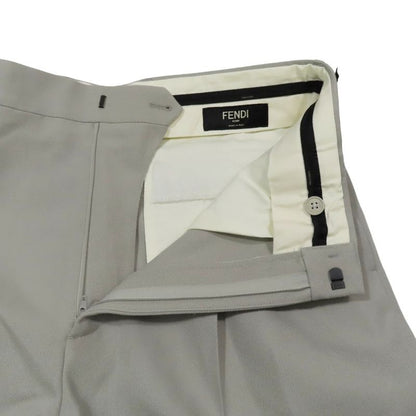 Unused 21aw Fendi Bermuda Pants Slacks Shorts FF Logo Hardware Half Pants 2