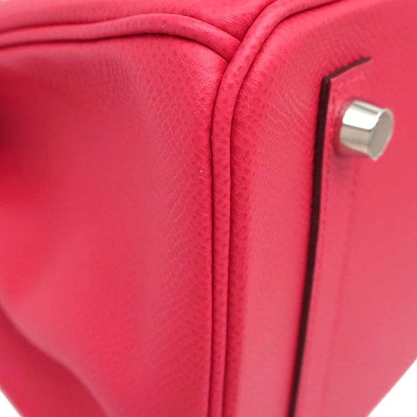 Hermes Handbag Birkin 30 Vaux Epson Rose Extreme Silver Hardware Y Engraved [box