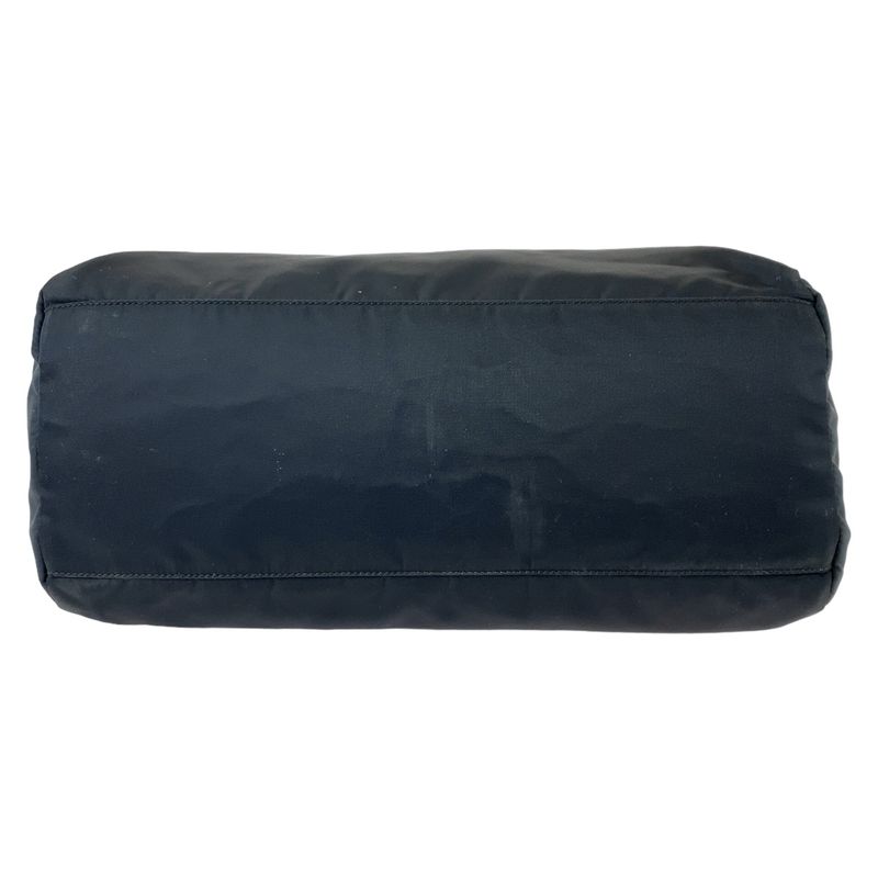 Prada Tessuto Triangle Logo Plate Black Silver Hardware Nylon Tote Bag Shoulder