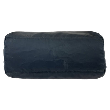 Prada Tessuto Triangle Logo Plate Black Silver Hardware Nylon Tote Bag Shoulder