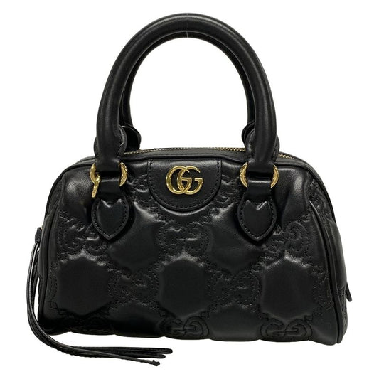 Gucci Ggmatelasse 702251 Black Chain Shoulder/mini Bag Leather