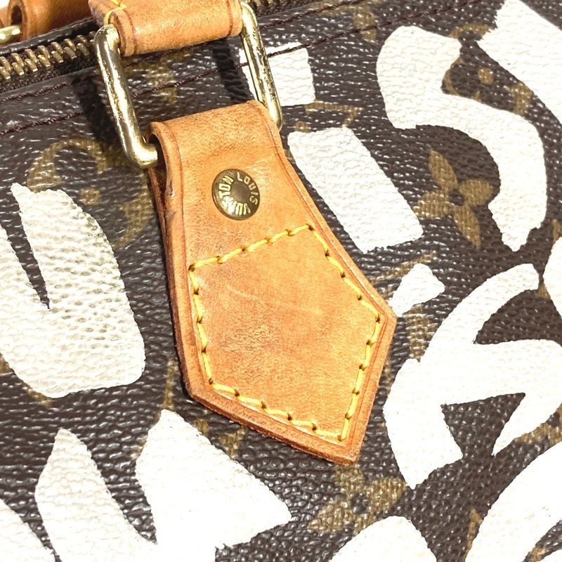 Louis Vuitton Handbag Speedy 30 M92195 Monogram Graffiti Canvas Brown