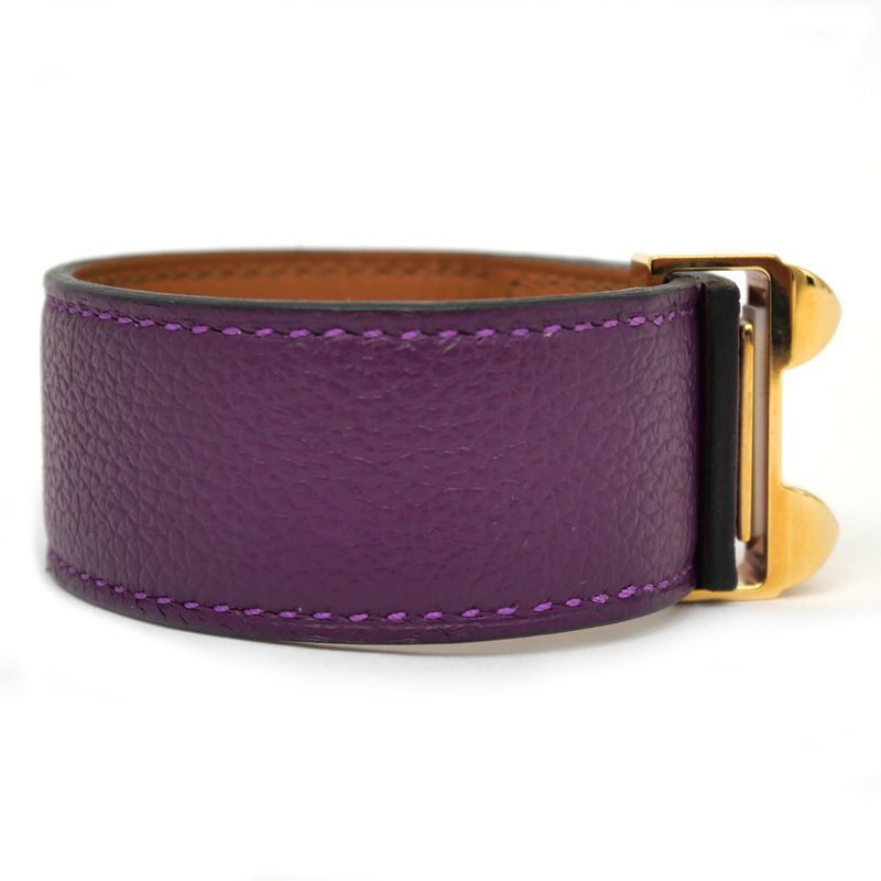 Hermes Collier De Chien 24 Bracelet Anemone Gold Hardware T2 Eva Color