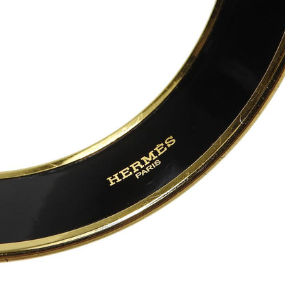 Hermes Bracelet Emile GM Gadarkivir Enamel Metal White Black Gold Hardware