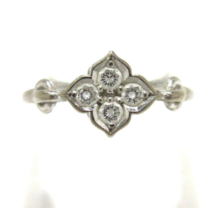 Cartier Ring 47 Hindu 18K White Gold X Diamonds 4P Diamonds
