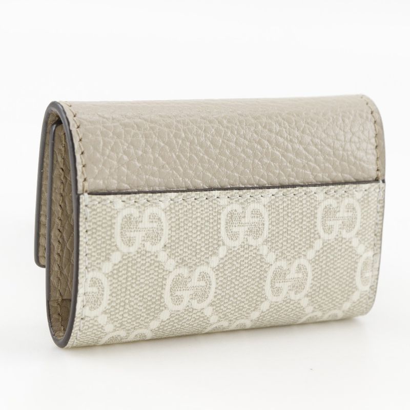 Gucci Double G GG Supreme Canvas Current Leather Ladies Key Case