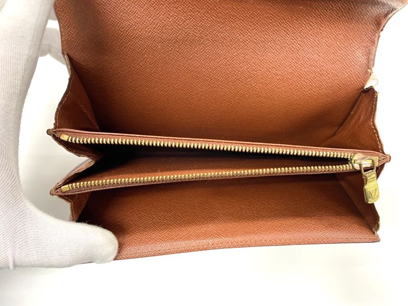 Louis Vuitton Monogram Pochette Portmonnaie Cles Di Long Wallet M61725 Brown