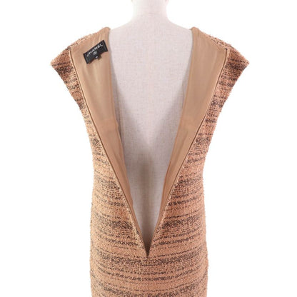 CHANEL P57978 100% Silk Lined V-neck With Coco Hardware French Sleeve Knee-lengt