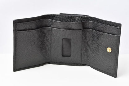 Unused Gucci Mini Wallet Trifold Fold Wallet 524672 Black