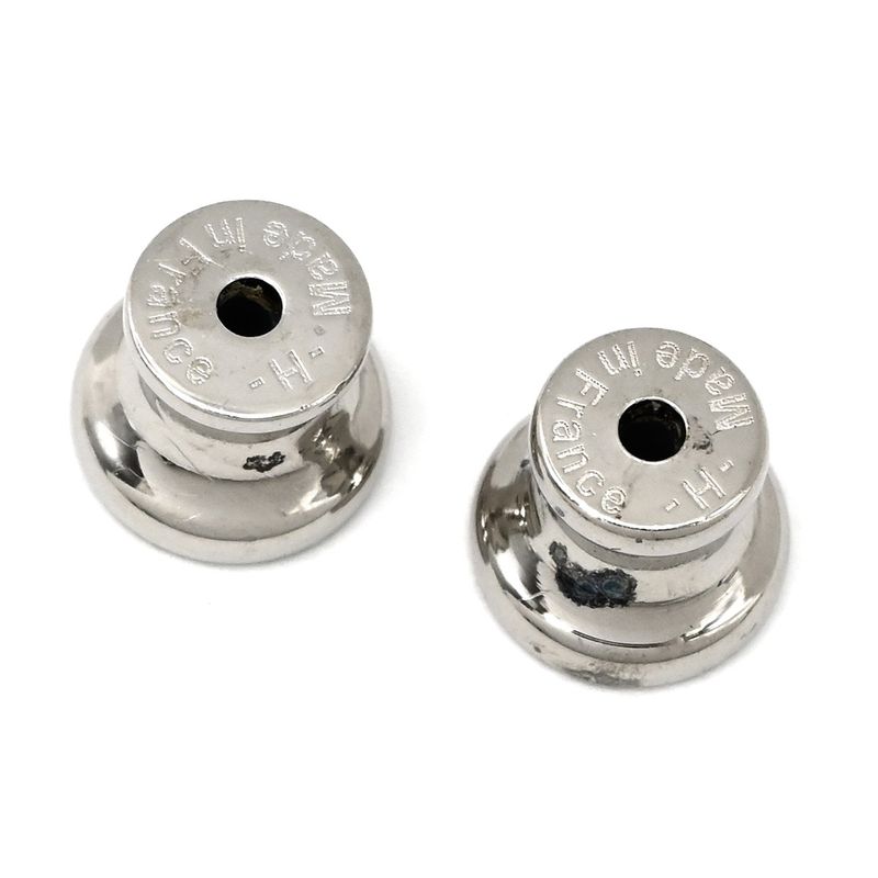 Hermes Earrings Tattersalls Enamel Metal Navy X White Horse Print [box