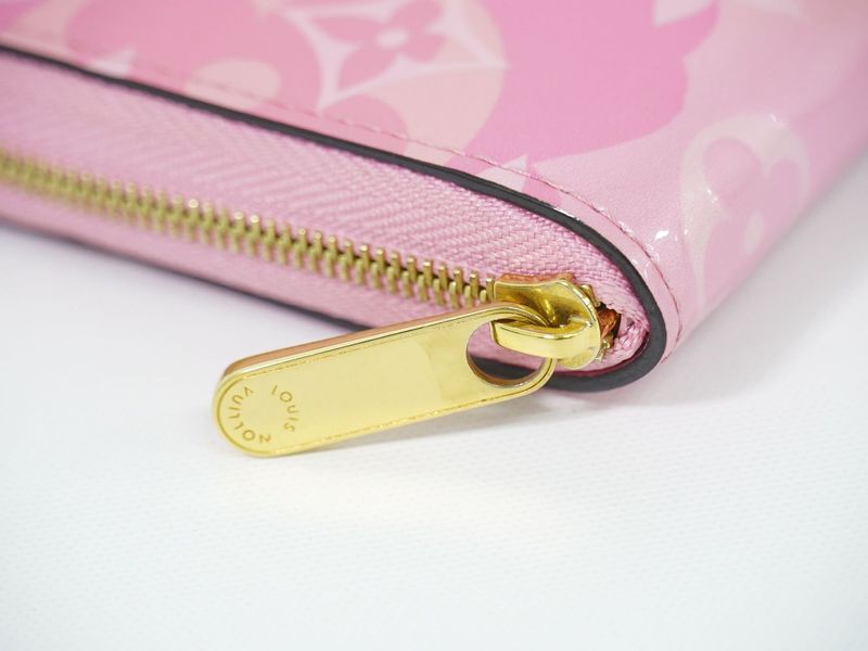 Authentic Louis Vuitton LV Zippy Coin Purse Vernis Leather Coin Case Pink
