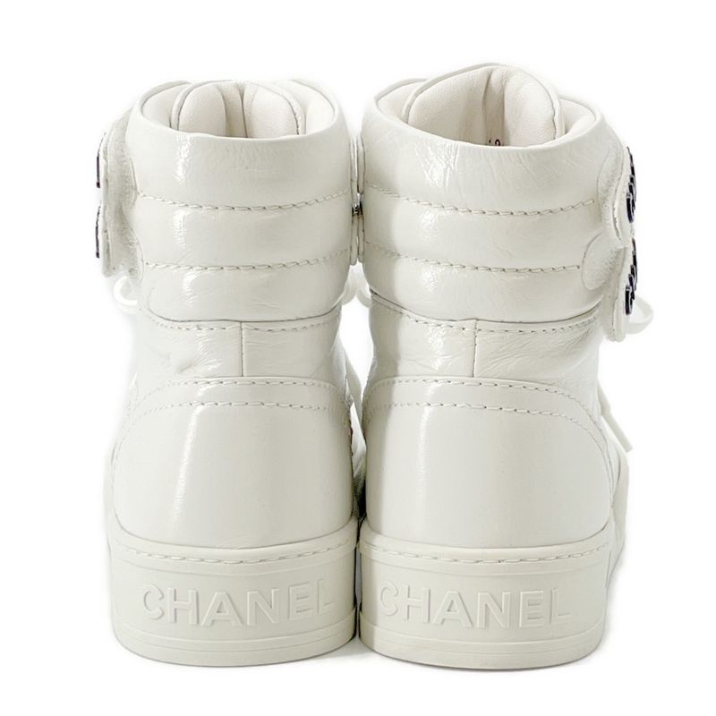 Chanel Sneakers CC Logo 36 Shoes White White Black