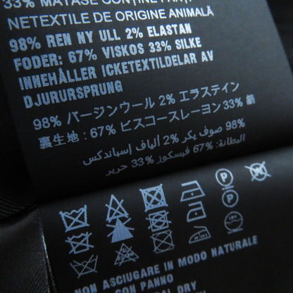 Prada 2021 P6490 Wool Long Length Chester Coat Black 38 Garmented Made In