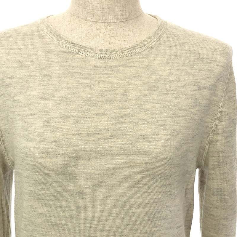 Celine - Cashmere Silk Grafted Knit Dress - M - Heather Grey - Women's