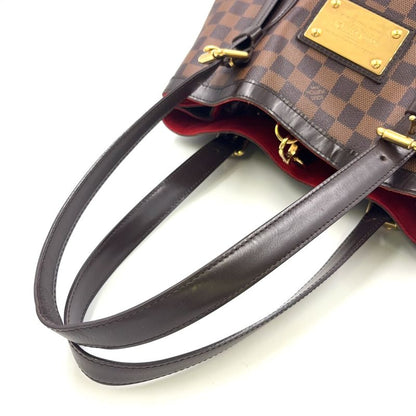 Louis Vuitton Hampstead MM Damier Ebene Damier Ebene Leather × PVC Brown Tote