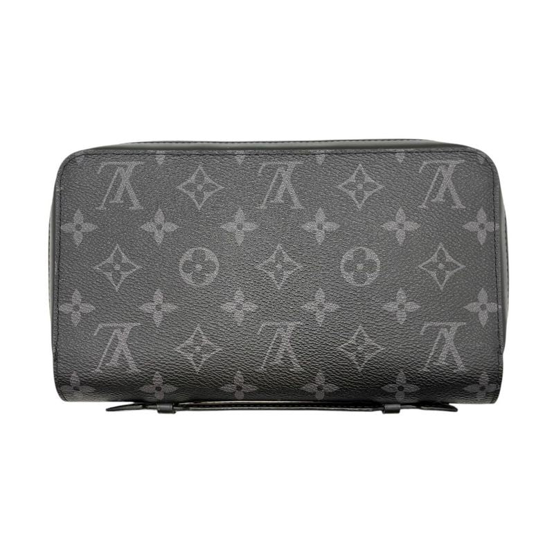 3232 Louis Vuitton Long Wallet Zippy XL M61698 Monogram Eclipse LV Wallet Black