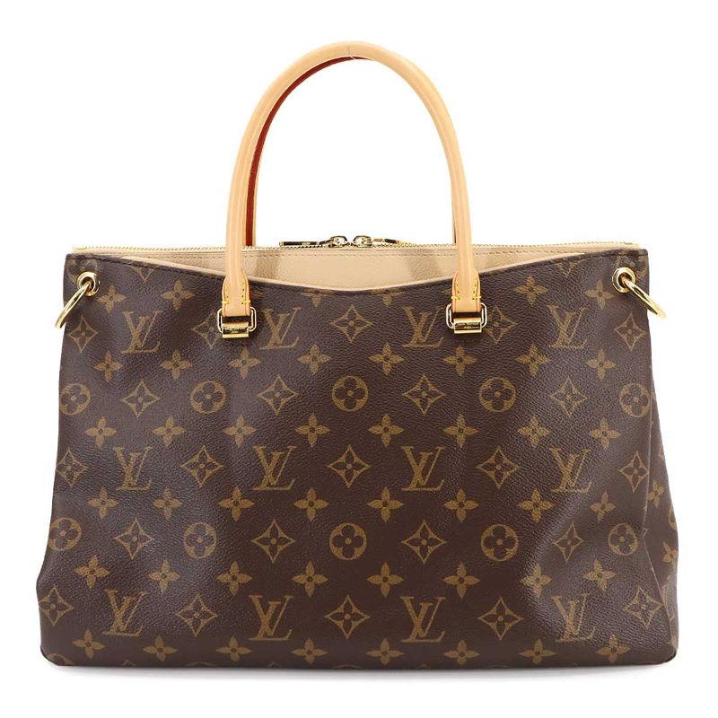 Louis Vuitton Monogram Pallas 2way Hand Shoulder Bag Dune M50066 Gold Hardware
