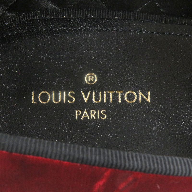 Louis Vuitton 21-22aw Autouille Line Velour LV Logo Embroidery Opera Shoes
