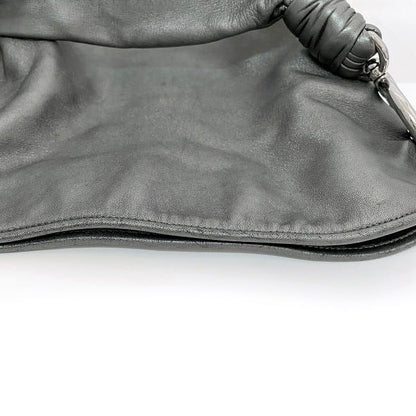 Loewe Tote Bag Metallic Gray Anagram Excellent Condition Preowned Leather