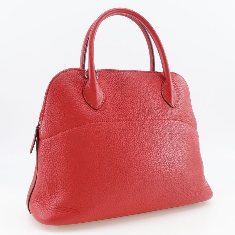 Hermes Bolide 31 Taurillon Clemence Rouge Coup Red/silver Hardware D Ladies
