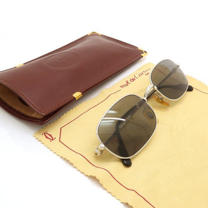 Cartier Trinity Sunglasses 52□21 135 Round Silver Frame None Case And Cloth