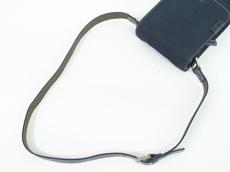 Authentic Fendi Canvas Shoulder Bag Pochette Navy 16071 Bag Pre-owned [follow-up