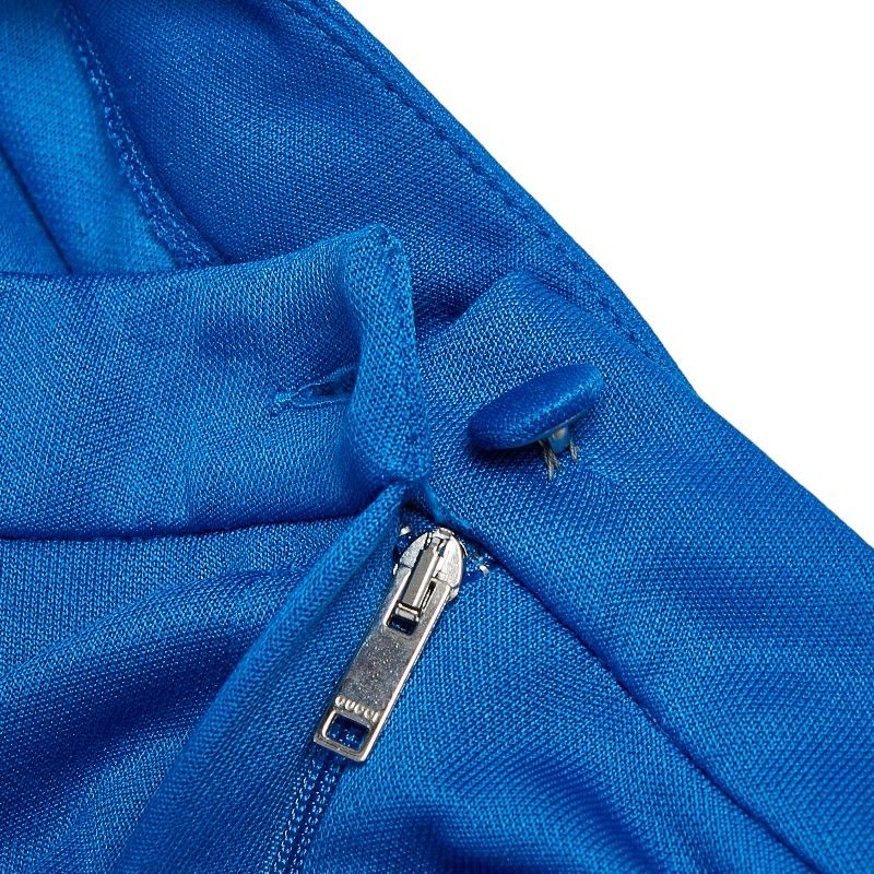 Gucci Webline Pants Sideline Size: XL 467527 Blue Multicolor Polyester Cotton