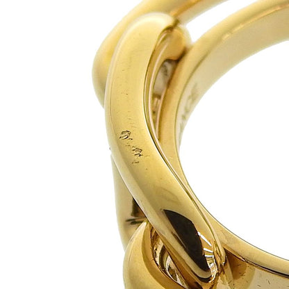 Hermes Legato Chaine D'ancre Scarf Ring Gold With Box And Storage Bag Made In