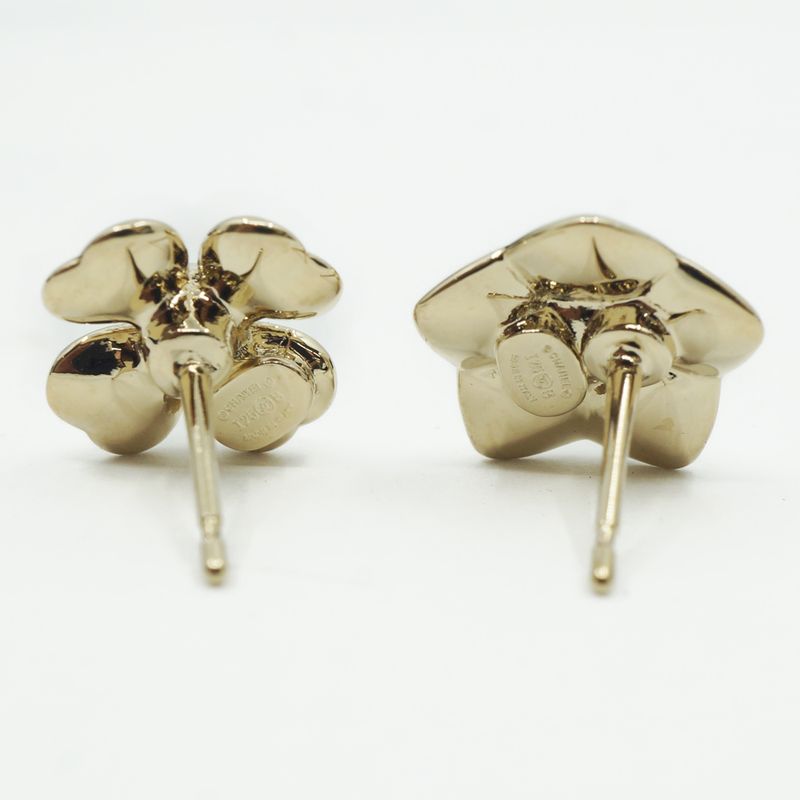 Chanel Abg272 Coco Mark Flower Earrings Star Pair I25B Earrings Gold