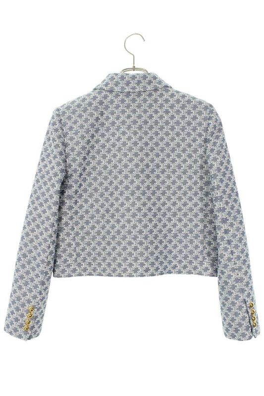 Celine Rv07w0g10.05bd Triomphe All Over Trucker Jacket Blouson Women 34