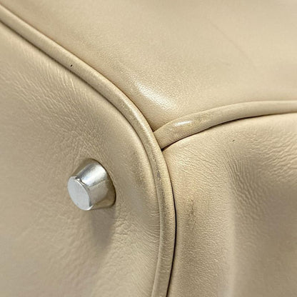 Dior/christian Dior Tote Bag Diorissimo Grey Beige Leather