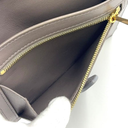 Celine Medium Strap Wallet Leather Gray Beige And Light Blue Wallet