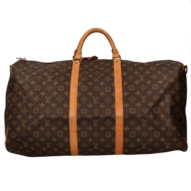 Louis Vuitton Keepall Bandoliere 60 M41412 Monogram Ladies Boston Bag Brown