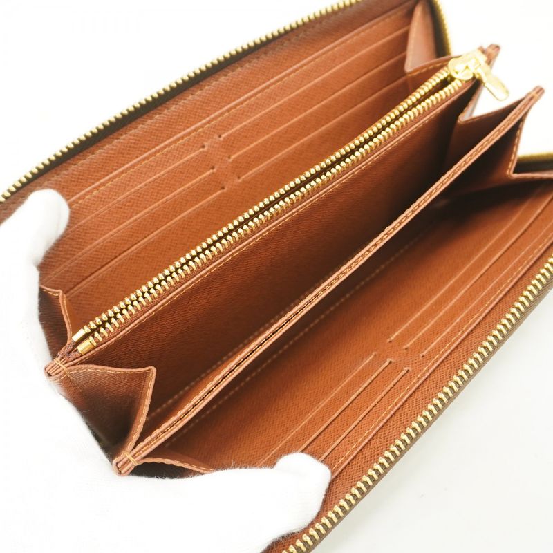 Louis Vuitton Long Wallet Monogram Zippy Wallet M42616 Brown Men Women Unisex